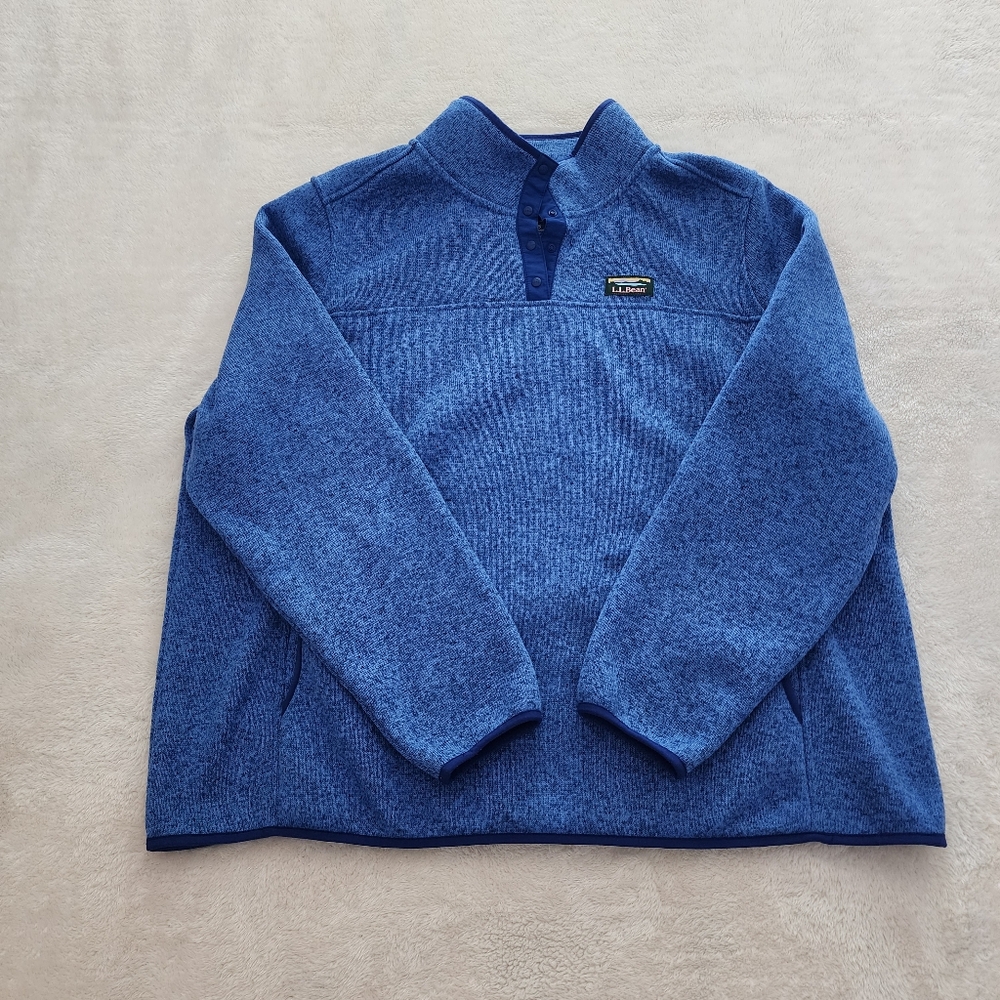 L.L.Bean Sweater Fleece Pullover, Women's Plus Size 3X, EUC - Arctic Blue